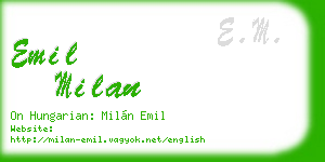 emil milan business card