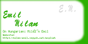 emil milan business card